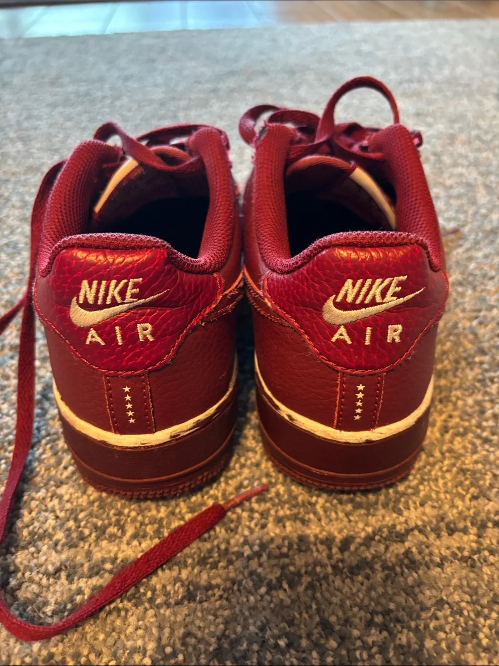 Nike Kids Burgundy Red Lace-Up Sneakers